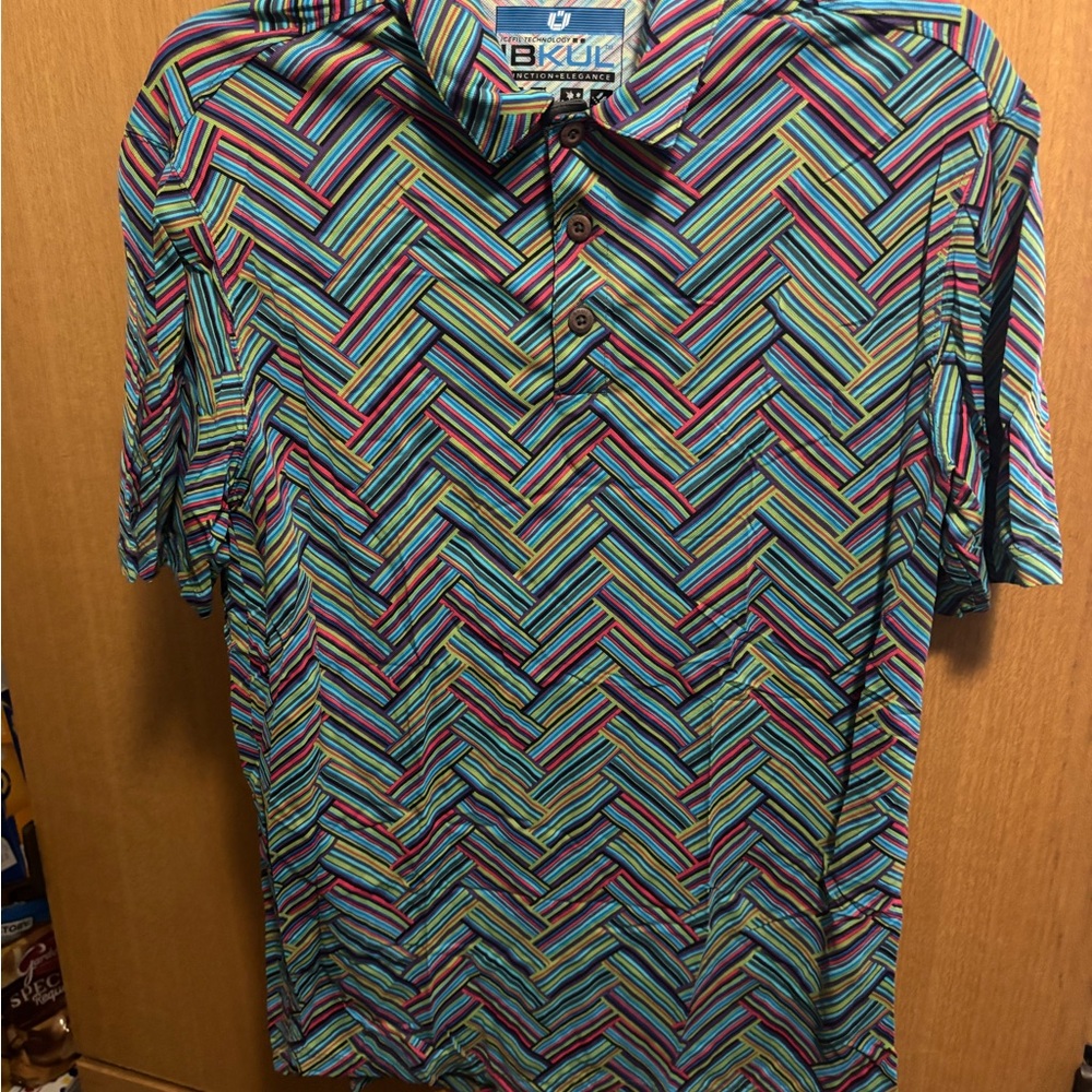 IBKUL Vibrant Patterned Men's Polo